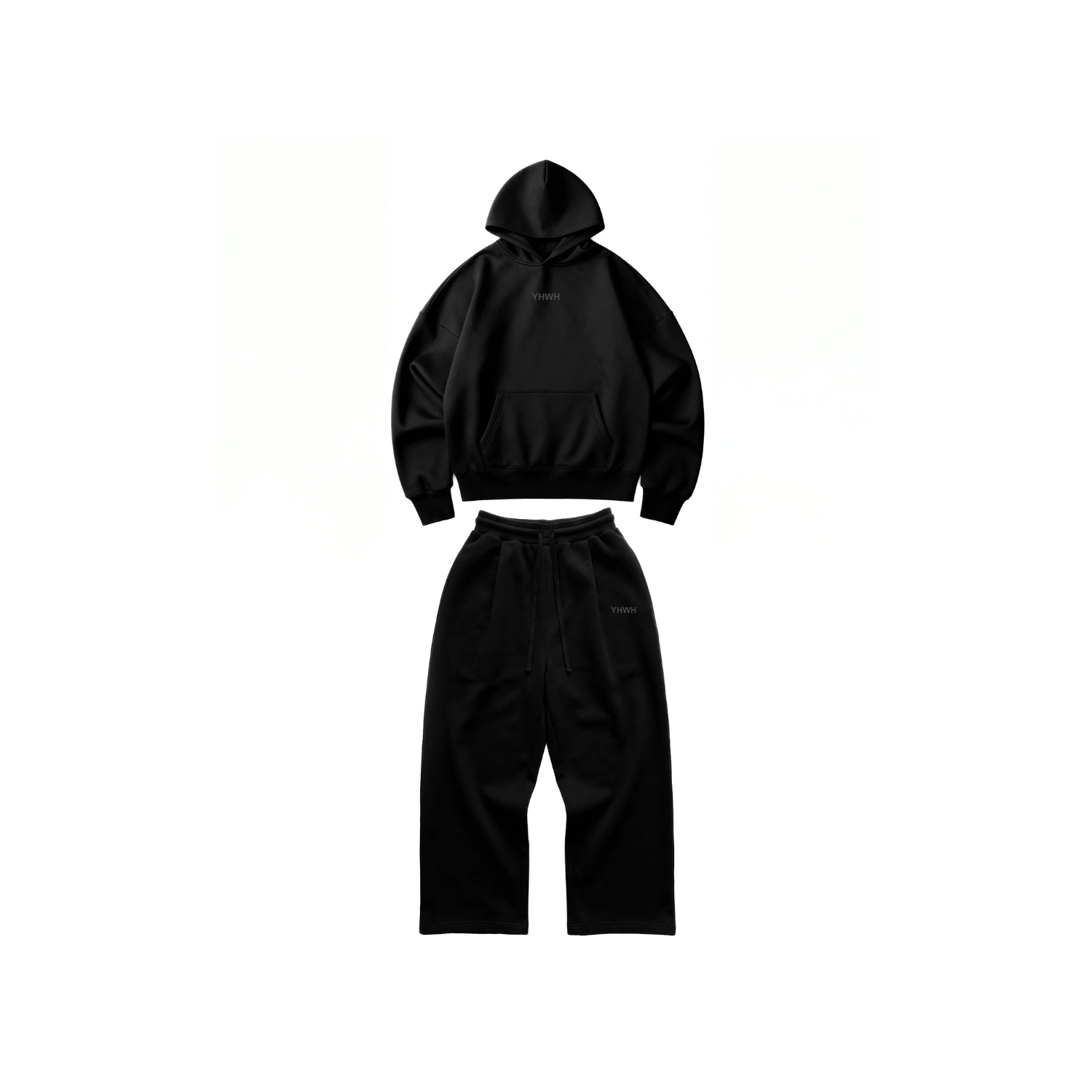 YHWH: Black Hoodie and Sweatpants Bundle