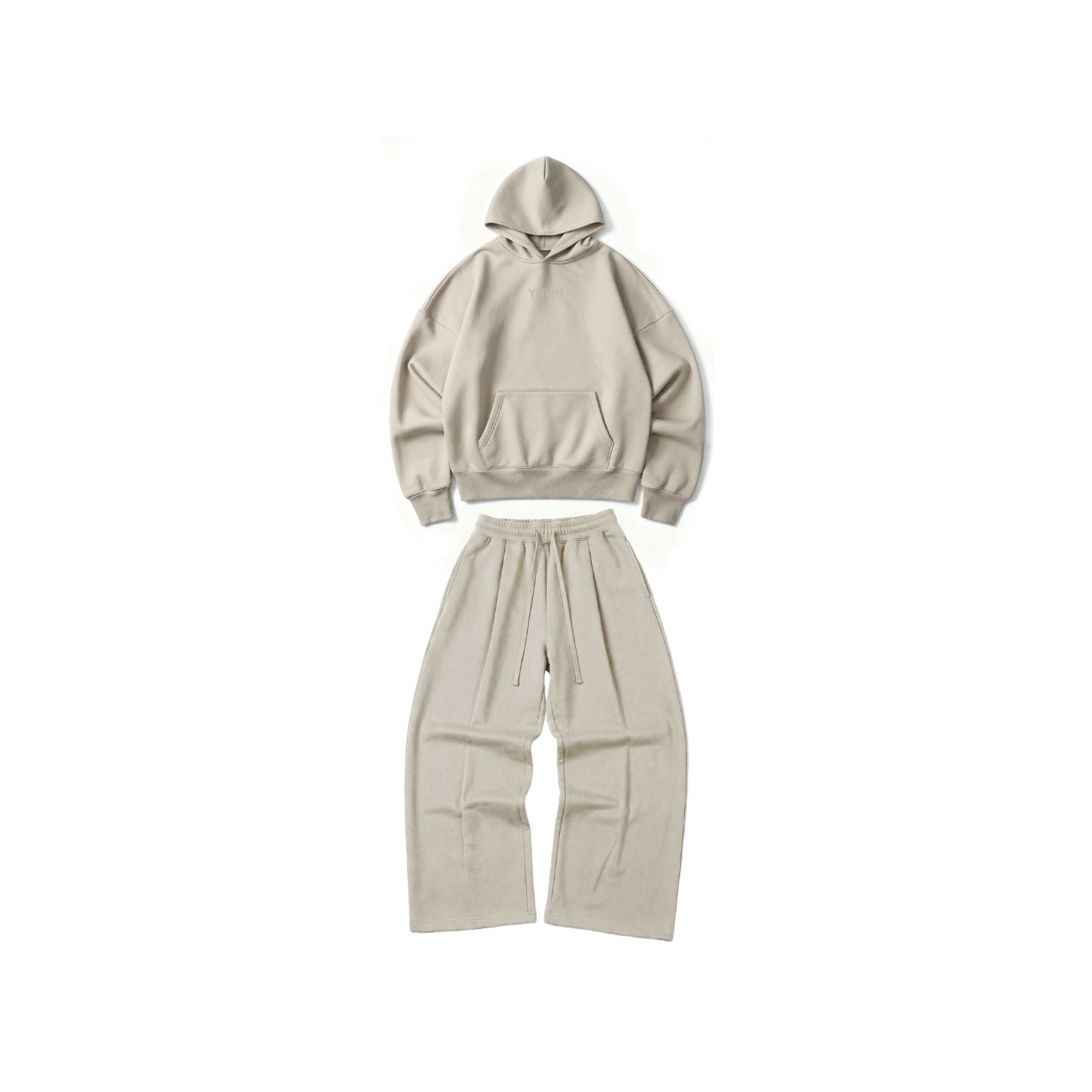YHWH: Cream Hoodie and Sweatpants Bundle