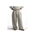 YHWH: Cream Baggy Pleated Sweatpants